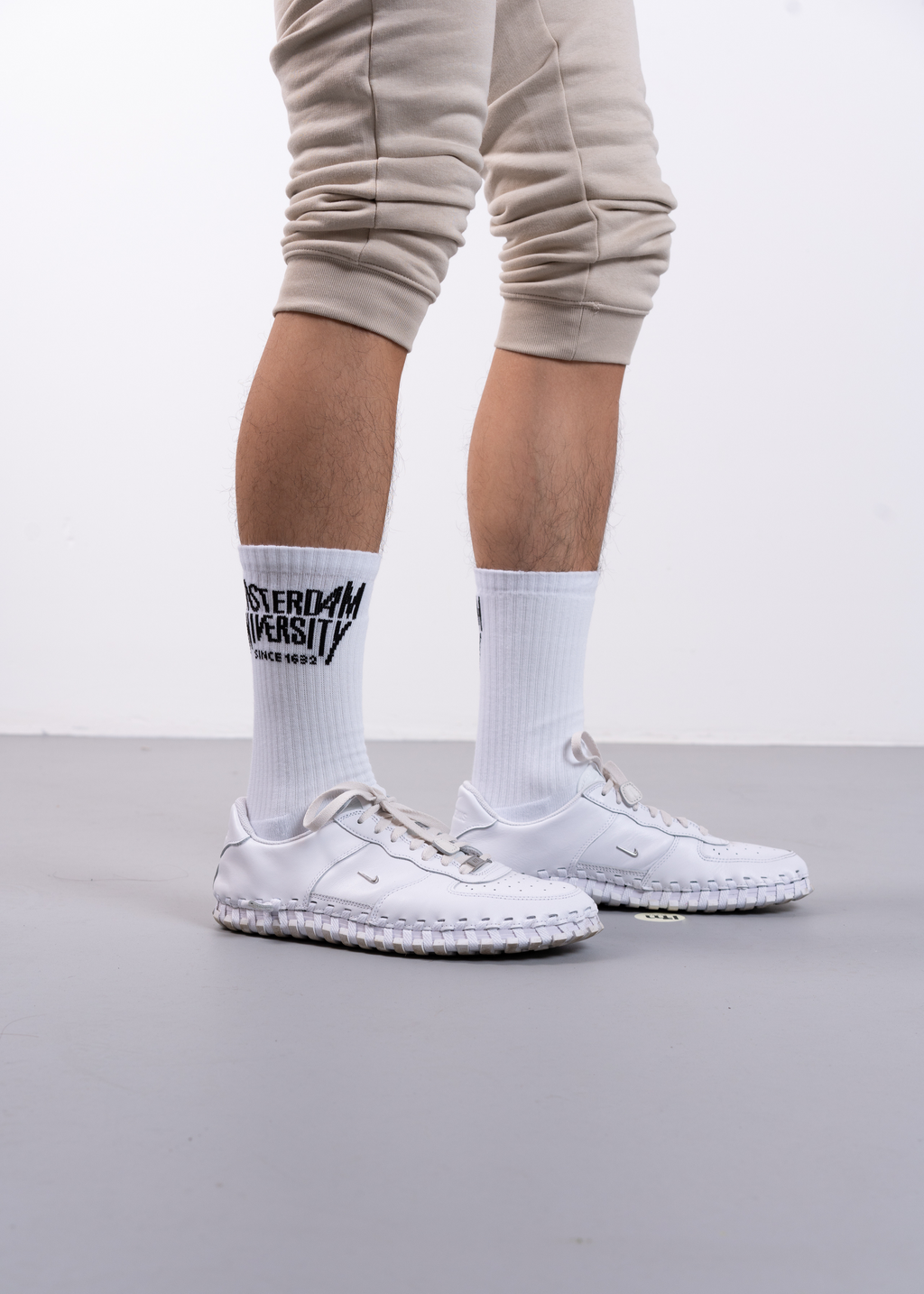 Socks with the Amsterdam University logo white