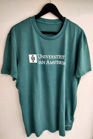T-shirt uniseks korte mouwen met het Universiteit van Amsterdam logo in meerdere kleuren