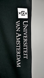 Unisex sweatpants with the University of Amsterdam logo in black